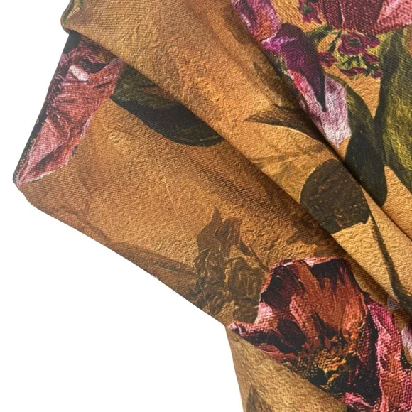 NWOT THEIA Nina Twist Drape A Line Gown in Gilded Poppies - Picture 10 of 14